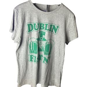 Crazy Dog Dublin Fistin St Patricks tshirt size l